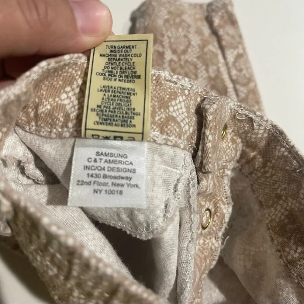 ‎7 For All Mankind Snakeskin Print Leggings